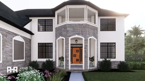 The Chanterelle house plan, exterior view 2
